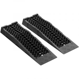 Wiltec - Lot Rampes Camping-car 5 t max. Cale d'accès Polypropylène 70x 20x7,8 cm Calage Véhicule Caravanes et Voitures basses Nivellement &