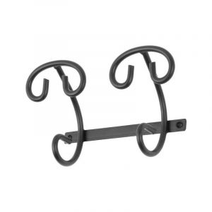 Feridras - Porte-manteau double en fer forg&eacute; de la s&eacute;rie Siena.