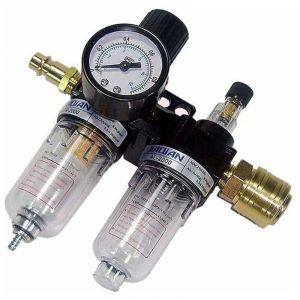 Ruolin Filtre Régulateur 1/4 Régulateur de Pression d'Air, Séparateur Eau-Huile, Régulateur de Pression D'air pour Compresseur et Outils à Air