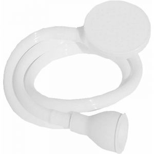 1pc blanc Longueur Flexible 1m Douchette Spécial Robinet - se Connecte au Robinet du Lavabo - Permet de Rincer les Cheveux Comme chez le Coiffeur