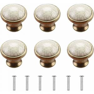 Bouton Meuble Boutons de Porte de Placard 6 Pi&egrave;ces Bouton de Meuble Porcelaine Bouton de Meuble Vintage Boutons Porte Bouton de Commode Boutons de
