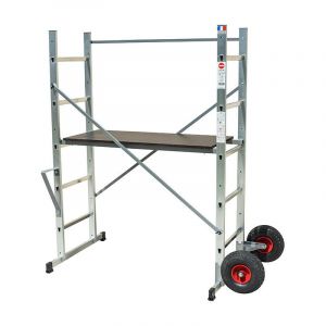 Hailo - Echafaudage roulant de jardin tout terrain 0,9m/2,9m HobbyStep H3 Jardin