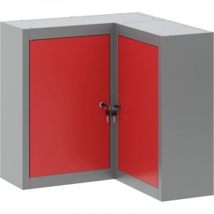 Vidaxl - Armoire à outils d'angle murale et verrouillable en acier rouge