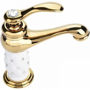Hyy Ar - Mitigeur de Lavabo avec Autres Accessoires Robinet de Lavabo Laiton Massif Pour Vasque Salle de Bains Design Moderne Laqué Chromé En Cuivre