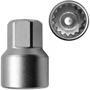 Cl&eacute; de remplacement pour &eacute;crou antivol de roue Porsche, adaptateur de douille pour &eacute;crou antivol de roue &agrave; paroi mince n&deg; 62, outil de d&eacute;montage