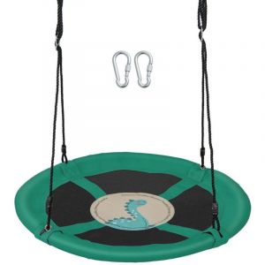 Northix - Balancoire nid diametre 100 cm avec cordes reglables balancoire suspendue balancoire enfant balancoire ronde vert
