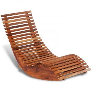 Bain de soleil Chaise de jardin Transat de jardin - basculante Bois d'acacia BV770898 Bonnevie