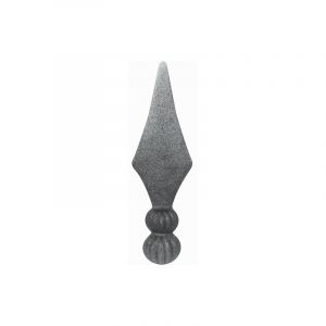 Pointe de lance double boules &agrave; facettes - Hauteur 160mm largeur 50mm &Oslash;30mm - Fer forg&eacute; - &agrave; souder Deco Fer Forge