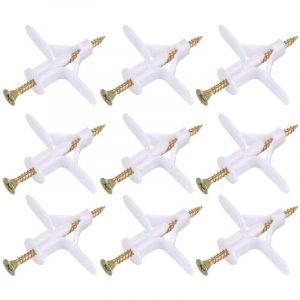 100 Pi&egrave;ces Fixations pour Plaques de Pl&acirc;tre (50 Chevilles, 50 Vis), Chevilles Et Vis pour Plaques de Pl&acirc;tre, Ancres Chevilles et Vis pour Fixations
