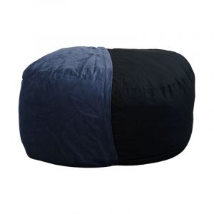 Housse Seule Pouf Géant Microsuède - 140 cm - Banabag Bleu nuit Bananair