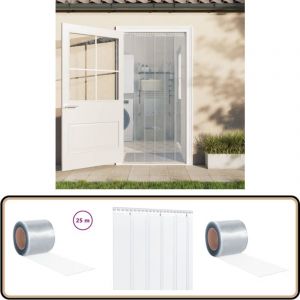 Rouleau de rideau en bande pvc 2 mm x 200 mm 25 m - Rideau Pvc - Rideau Transparent - Rideau Separation Pièce - Rideau Industriel - Rideau Magasin