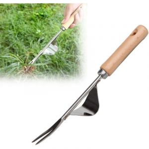Désherbeur Manuel Outil Gouge de Désherbage en Acier Inoxydable Arrache Pissenlit Extracteur de Mauvaises Herbes pour Racine de Chardon Outil de