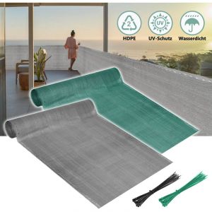 Brise vue renforcé 1 x 20 m Brise vue Pour Balcon hdpe barrière maille pare brise Vert - Swanew