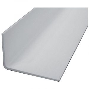 Corni&egrave;re in&eacute;gale - profil en l asym&eacute;trique pvc longueur 2,6m finition blanc 30 x 70mm Prunier