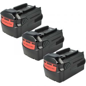Extensilo - 3x Batterie compatible avec Hilti TE6-A36, te 6A, TE6A, te 6-A36 avr, te 500-A36, cpc 36V outil électrique (7000 mAh, Li-ion, 36 v)