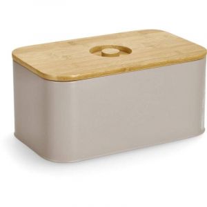 Zeller - Boîte à pain avec couvercle en bambou, 30 x 18 x 13 cm