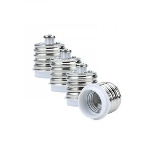 4X Douille de Lamp Adaptateur E40 à E27 en Blanc - Jeu de 4 reformatage convertisseurs pour Douille de Lampe pour Ampoules à Incandescence, led,