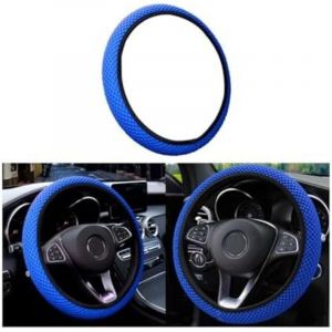 CSPARKV 36-40CM Couvre Volant Voiture Housse Volant Voiture en Microfibre de Soie Respirante Chaude en Hiver et Fra&icirc;che en &eacute;t&eacute; Antid&eacute;rapante Inodore