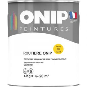 Peinture Routiere De Signalisation Et Tra&ccedil;age 4kg Jaune - Onip