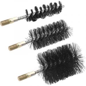 Lot de 3 brosses pour Tuyau de po&ecirc;le en Fil d'acier, 30/50/80 mm, Brosse de chaudi&egrave;re, Brosse de chemin&eacute;e, brosses pour Nettoyer Les chemin&eacute;es,