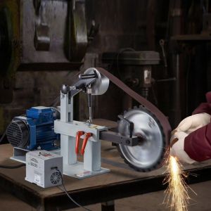 Gutent - Ponceuse &agrave; disque et &agrave; bande de table 1,5KW avec disque de 427 x 12 pouces, bande abrasive r&eacute;glable, ponceuse combin&eacute;e 0-2800 tr/min pour