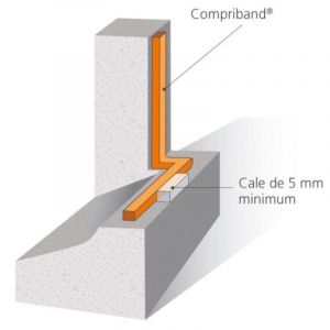 Joint adhésif Compriband trs pc, largeur 30 mm, plage utilisation 13-28 mm, longueur 2 m Tramico