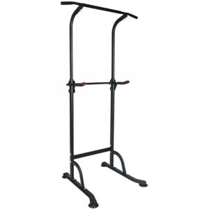 Barres de traction - Station d'entra&icirc;nement Sport Power Tower - Barres de dips r&eacute;glables-98x80x169-210(cm)