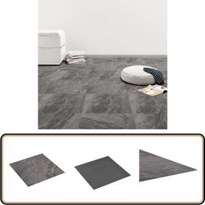 Vidaxl - Dalles de plancher pvc autoadhésif 5,11 m² noir avec motif - Carrelage Pvc - Dallettes De Sol - Planchers Pvc - Revêtement De Sol - Carreau