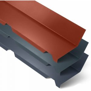 Yousteel - Faîtière Crantée Contre Mur 2100 mm axel® Coloris: Rouge Tuile ral 8012