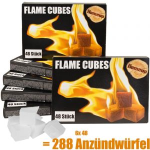 Flameup - 288x Cubes Allume-Feu Allume Cube Allume-Grill Allume-Feu pour Cheminée Gril Four Briquet à Charbon d'Allumage Cube