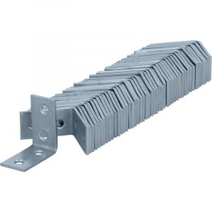 Lot de 30 équerres de chaise 30x30x15mm - Connecteur d'angle galvanisé & bleu passivé - Équerre de meuble avec excellente protection contre la