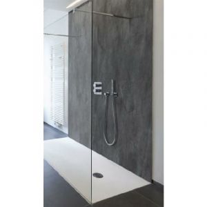 Panneau mural en alu-composite - Panneau mural - Aspect b&eacute;ton - Dimensions : 1000 x 2550 mm - &Eacute;paisseur : 3 mm - Gris mat