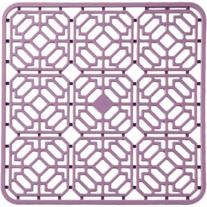 Tapis d'&eacute;vier en silicone pour &eacute;vier de cuisine Grille de protection pliable r&eacute;sistante &agrave; la chaleur Grille de s&eacute;chage antid&eacute;rapante pour fond