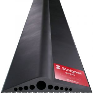 STEIGNER Seuil de garage 3,25m en EPDM noir 28 mm x 155 mm,SGD03 - Joint porte garage isolant pour diff&eacute;rents types de portes &ndash; Seuil temp&ecirc;te,