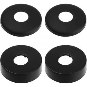 Rosace Robinet Mitigeur Douche Noire &ndash; Cache Tuyau en Acier Inoxydable pour Robinet et Radiateur