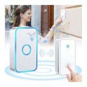 [JAMAIS UTILIS&Eacute;] Carillon sans fil enfichable, 150 M&egrave;tres Sonnette de Porte &eacute;tanche Carillon Electronique, Avec flash LED, 60 m&eacute;lodies et contr&ocirc;le du