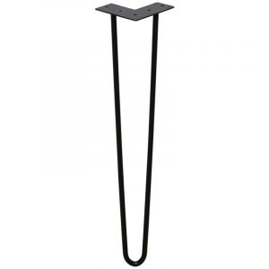 4x pieds en épingle Pieds de table Pieds de table à charge lourde Patins de table Hairpin Legs Interchangeables 2 étriers-40cm