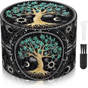 Grinder Effriteuse, Grinder metal pour moulin a sel epices poivre, Grand broyeur 63 MM avec grattoir et brosse en plastique (Motif d'arbre)