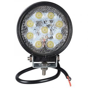 Phare de Travail led Tracteur 10cm 4'' 27W avec Aimant&eacute; Base Magn&eacute;tique Projecteur led 12V 24V IP67 Etanche Feux Antibrouillard led Inondation pour