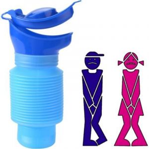 Urinoir R&eacute;tractable, Urinoir Homme Femme Portable 750 ML, Bouteille Urine R&eacute;utilisable, Urinoir Urgence Enfant, Toilette Mobile pour Camping,