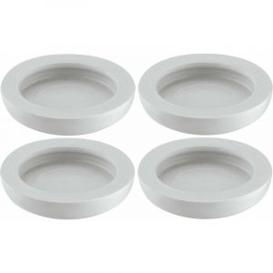 Cyclingcolors - 4x Patin glisseur rond plastique gris à enfoncer extra plat pour sols variés Protection Parquet Tapis Moquette Feutre Pied Meuble