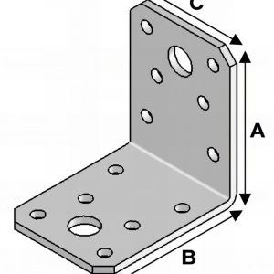 Alsafix - Equerre sans renfort (h x l x l x &eacute;p) 60 x 60 x 45 x 3,0 mm - AL-EA06060430