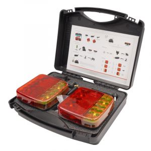 Plaque de feux sans fil pour remorque , kit &eacute;clairage arri&egrave;re remorque magn&eacute;tique feu led wifi,rechargeable LED feux arri&egrave;re remorque sans fil