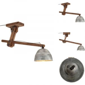 Vidaxl - Plafonnier 25 w argent vintage 105x30x65-108cm E27 - Luminaire Suspendu - Lampadaire - Éclairage Intérieur - Plafond - Luminaire Design