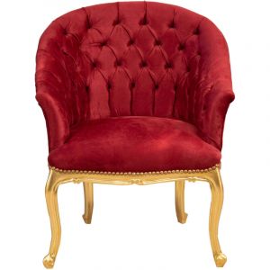 Biscottini - Chaise de salle &agrave; manger en bois Chaise de cuisine 71x87x63 cm Chaise longue rembourr&eacute;e Fauteuil de chambre en velours baroque