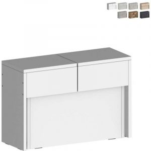 Banc extensible 66-290 cm pour table &agrave; manger console Pratika A - Blanc brillant