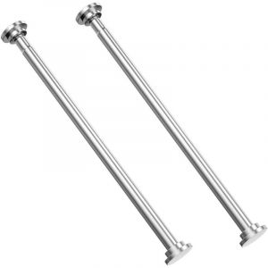 2 Tringle(65-100cm) Barre t&eacute;lescopique Tringle &agrave; Rideaux Extensible en Acier Inoxydable Barre de Douche sans Percage Autobloquante Fixation par