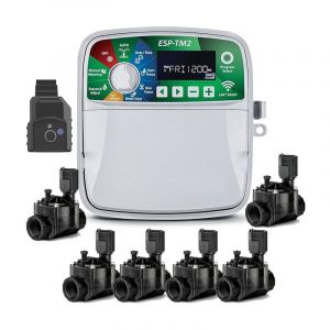 Rain Bird - Programmateur d'arrosage intérieur Wi-Fi 6 zones ESP-TM2 Arrosage automatique du jardin 6 Electrovannes 100HV 24V