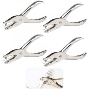 Csparkv - 4 Pcs Poinçon 3MM Pince à Trou en Métal Pince à Perforer en Papier Métallique à Main Poinçon Pour Cartes en Papier Feuille de Plastique de