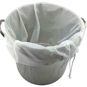 Lot de 2 sacs r&eacute;utilisables extra larges de 250 microns &agrave; mailles fines pour fruits, vin, raisin, pomme, vin, sacs de brassage avec cordon de serrage